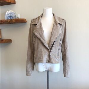 Edit by nine, asymmetrical Tan faux Suede Women's Jacket
